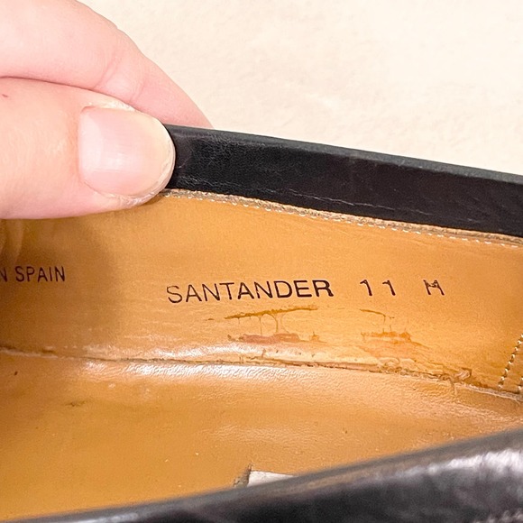 Mezlan Santander Men's Black Leather Kiltie Tassel Loafer Shoes Size 11M - Picture 12 of 12